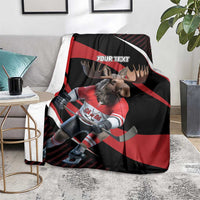 Canada Hockey Personalized Blanket Go Canada Go