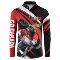 Canada Hockey Personalized Button Sweatshirt Go Canada Go