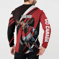 Canada Hockey Personalized Button Sweatshirt Go Canada Go