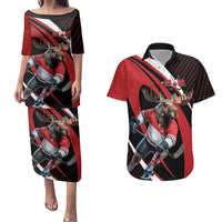 Canada Hockey Personalized Couples Matching Puletasi and Hawaiian Shirt Go Canada Go