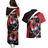 Canada Hockey Personalized Couples Matching Puletasi and Hawaiian Shirt Go Canada Go