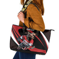 Canada Hockey Personalized Leather Tote Bag Go Canada Go