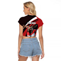 Canada Hockey Personalized Raglan Cropped T Shirt Go Canada Go