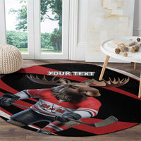 Canada Hockey Personalized Round Carpet Go Canada Go