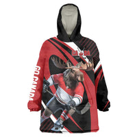 Canada Hockey Personalized Wearable Blanket Hoodie Go Canada Go