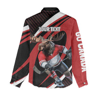 Canada Hockey Personalized Women Casual Shirt Go Canada Go