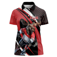 Canada Hockey Personalized Women Polo Shirt Go Canada Go