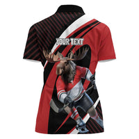 Canada Hockey Personalized Women Polo Shirt Go Canada Go