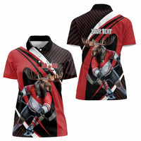 Canada Hockey Personalized Women Polo Shirt Go Canada Go