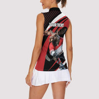 Canada Hockey Personalized Women Sleeveless Polo Shirt Go Canada Go