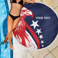 USA Hockey Personalized Eagle Beach Blanket Shoot For The Stars