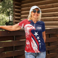 USA Hockey Personalized Eagle Women Polo Shirt Shoot For The Stars