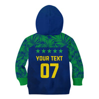 Personalised Brazil Football Kid Hoodie Women's WC 2023 Selecao - Wonder Print Shop