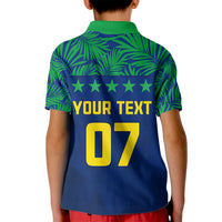 Personalised Brazil Football Kid Polo Shirt Women's WC 2023 Selecao - Wonder Print Shop