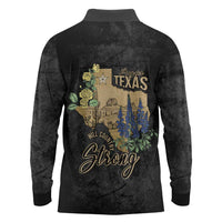 Pray for Texas Long Sleeve Polo Shirt Hill Country Strong - Wonder Print Shop