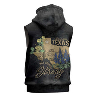 Pray for Texas Sleeveless Zip Hoodie Hill Country Strong - Wonder Print Shop
