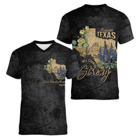 Pray for Texas Women V-Neck T-Shirt Hill Country Strong - Wonder Print Shop