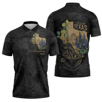 Pray for Texas Zipper Polo Shirt Hill Country Strong - Wonder Print Shop