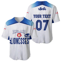 Personalised England Football Baseball Jersey The Lionesses Women World Cup 2023 LT7 - Wonder Print Shop