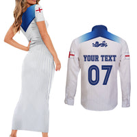 Personalised England Football Couples Matching Short Sleeve Bodycon Dress and Long Sleeve Button Shirts The Lionesses Women World Cup 2023 LT7 - Wonder Print Shop