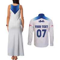 Personalised England Football Couples Matching Tank Maxi Dress and Long Sleeve Button Shirts The Lionesses Women World Cup 2023 LT7 - Wonder Print Shop