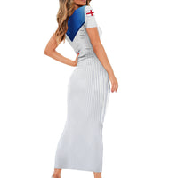 Personalised England Football Short Sleeve Bodycon Dress The Lionesses Women World Cup 2023 - Wonder Print Shop