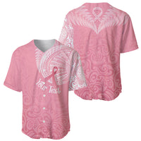 Personalised New Zealand Baseball Jersey Pink Ribbon Tattoo Mix Silver Fern LT7 - Wonder Print Shop