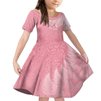 Personalised New Zealand Family Matching Mermaid Dress and Hawaiian Shirt Pink Ribbon Tattoo Mix Silver Fern LT7 - Wonder Print Shop