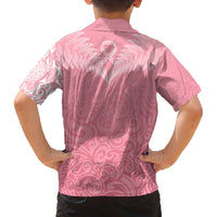 Personalised New Zealand Family Matching Summer Maxi Dress and Hawaiian Shirt Pink Ribbon Tattoo Mix Silver Fern - Wonder Print Shop