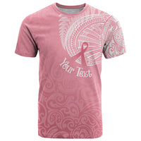 Personalised New Zealand T Shirt Pink Ribbon Tattoo Mix Silver Fern - Wonder Print Shop