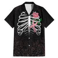 In October We Wear Pink Breast Cancer Awareness Family Matching Mermaid Dress and Hawaiian Shirt Skull and Roses - Black LT7 - Wonder Print Shop