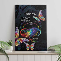 Fight Cancer In All Colors Canvas Wall Art Whimsical Butterflies LT7 - Wonder Print Shop