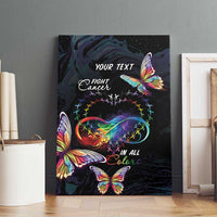 Fight Cancer In All Colors Canvas Wall Art Whimsical Butterflies LT7 - Wonder Print Shop