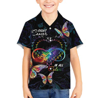 Fight Cancer In All Colors Family Matching Puletasi and Hawaiian Shirt Whimsical Butterflies - Wonder Print Shop
