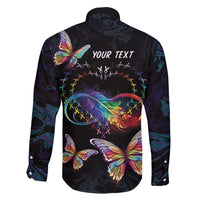 Fight Cancer In All Colors Family Matching Short Sleeve Bodycon Dress and Hawaiian Shirt Whimsical Butterflies - Wonder Print Shop