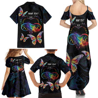 Fight Cancer In All Colors Family Matching Summer Maxi Dress and Hawaiian Shirt Whimsical Butterflies - Wonder Print Shop