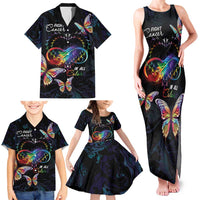 Fight Cancer In All Colors Family Matching Tank Maxi Dress and Hawaiian Shirt Whimsical Butterflies - Wonder Print Shop