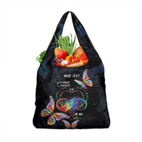 Fight Cancer In All Colors Grocery Bag Whimsical Butterflies