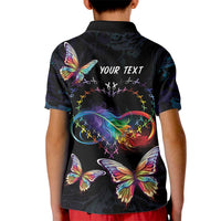 Fight Cancer In All Colors Kid Polo Shirt Whimsical Butterflies - Wonder Print Shop