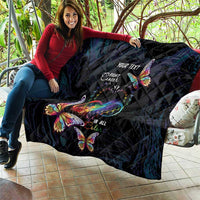 Fight Cancer In All Colors Quilt Whimsical Butterflies - Wonder Print Shop