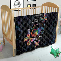 Fight Cancer In All Colors Quilt Whimsical Butterflies - Wonder Print Shop