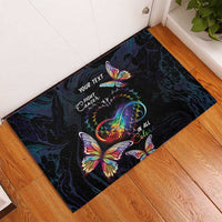 Fight Cancer In All Colors Rubber Doormat Whimsical Butterflies - Wonder Print Shop