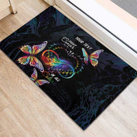 Fight Cancer In All Colors Rubber Doormat Whimsical Butterflies - Wonder Print Shop