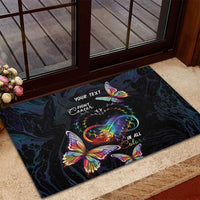 Fight Cancer In All Colors Rubber Doormat Whimsical Butterflies - Wonder Print Shop