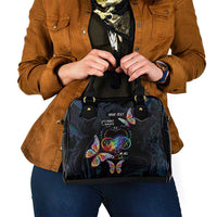 Fight Cancer In All Colors Shoulder Handbag Whimsical Butterflies