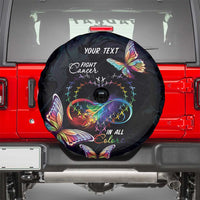 Fight Cancer In All Colors Spare Tire Cover Whimsical Butterflies - Wonder Print Shop