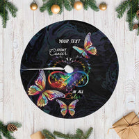 Fight Cancer In All Colors Tree Skirt Whimsical Butterflies - Wonder Print Shop