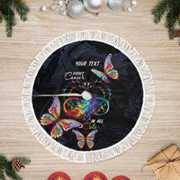 Fight Cancer In All Colors Tree Skirt Whimsical Butterflies - Wonder Print Shop
