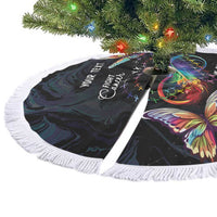 Fight Cancer In All Colors Tree Skirt Whimsical Butterflies - Wonder Print Shop