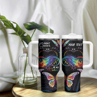 Fight Cancer In All Colors Tumbler With Handle Whimsical Butterflies - Wonder Print Shop
